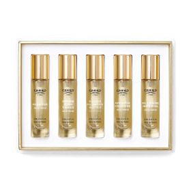 CREED 5 * 0.33 EAU DE PARFUM SPRAY SET FOR MEN: AVENTUS + SILVER MOUNTAIN WATER + AVENTUS COLOGNE + GREEN IRISH TWEED  + MILLESIME IMPERIAL